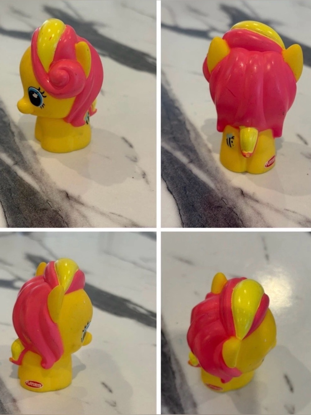 Playskool Lot Of 5 My Little Pony Figures Yellow,Blue, Pink, Orange, White 2.25” - Picture 8 of 11